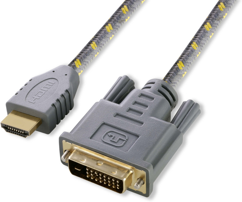 NexTech DVI Cable 1.8 m High Speed DVI to HDMI Braided Cable