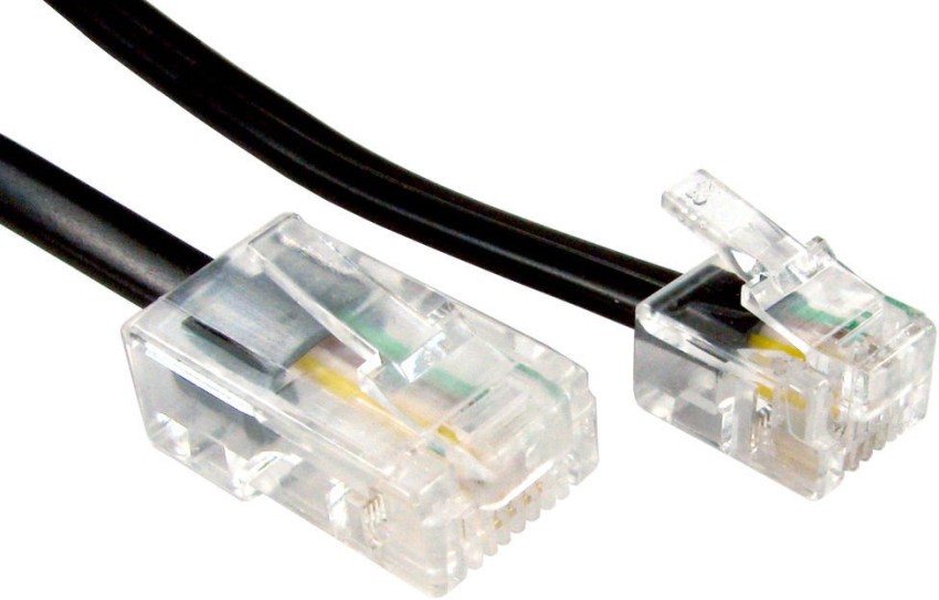 TECHGEAR LAN Cable 1.5 m RJ11 Male Plug to 4 wire RJ45 Flat Cable 1.5M -  TECHGEAR : Flipkart.com