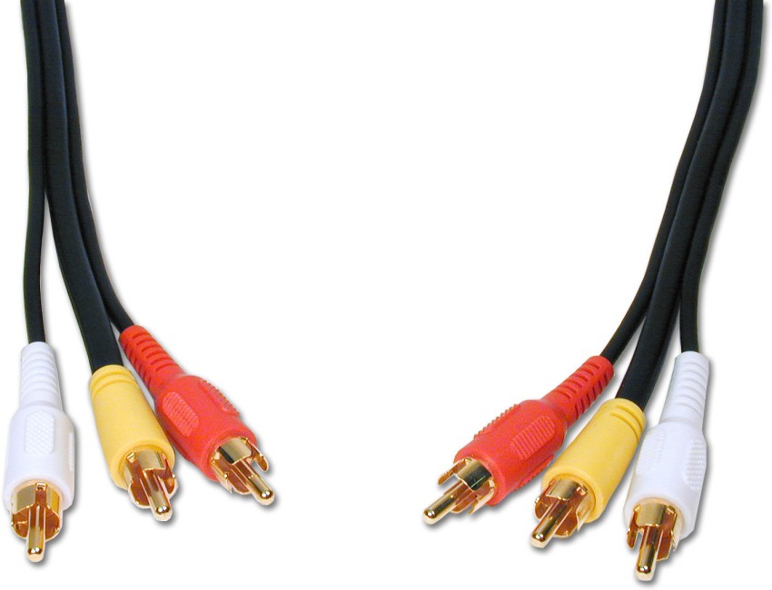 3 Pin RCA Cable Male to Male Cable 1.5m 1.5 m RCA Audio Video Cable –  Emerging Technologies