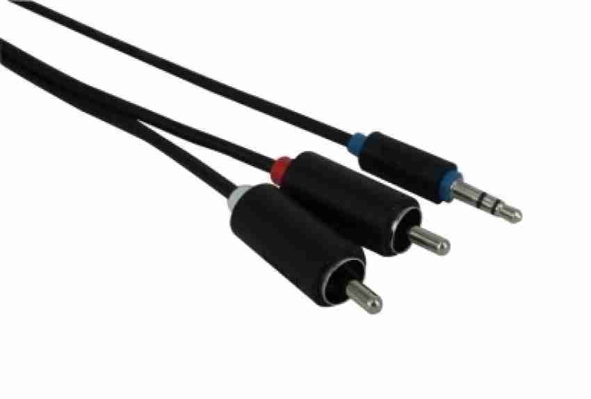 Subwoofer Cable, RCA Male, 2x RCA Male, Gold Plated, 3.00 m