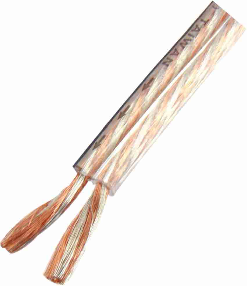 MX Stereo Audio Cable 15 m Copper Braiding TRANSPARENT SPEAKER CABLE 14 AWG  100% OXYGEN FREE FULL COPPER
