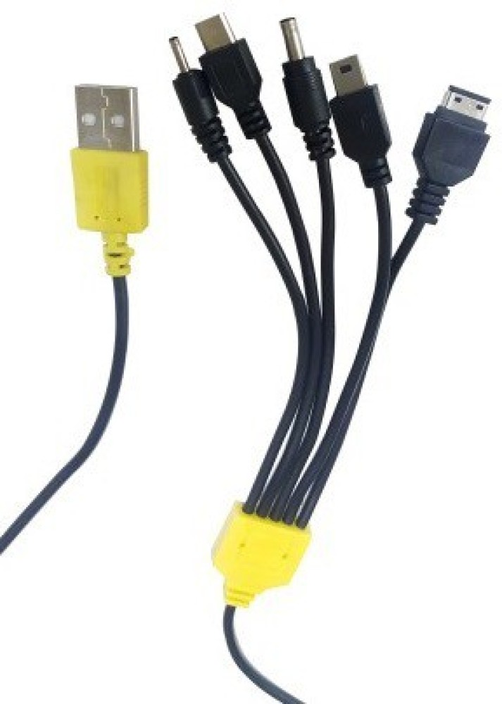 De-TechInn Micro USB Cable 0.3 m 5 In 1 Multi Pin Charger Universal Travel  Mobile Smart Phones USB Charging - De-TechInn 