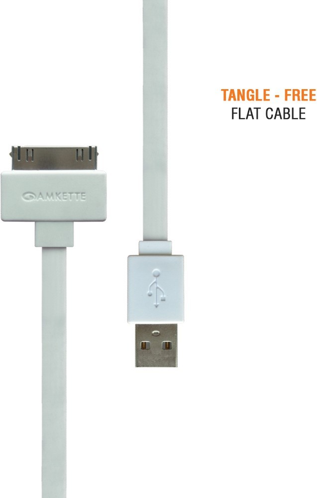 30 Pin iPhone/iPad Flat USB Cable (1.5m) – Amkette