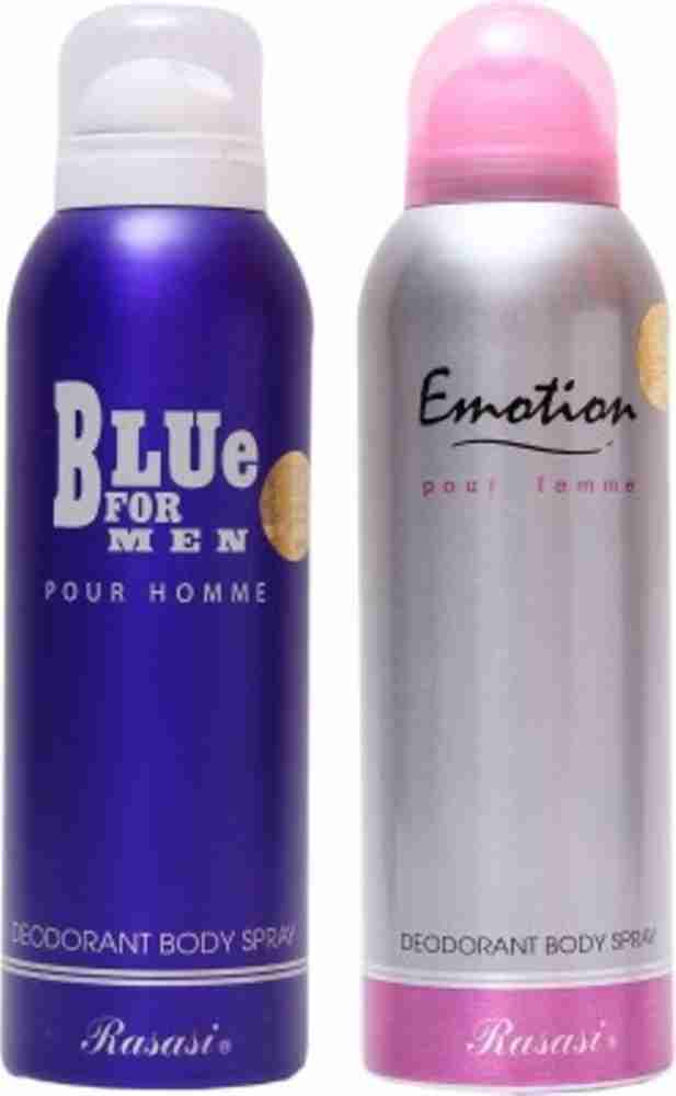 RASASI blue for men and emotion femme Deodorant Spray For Men