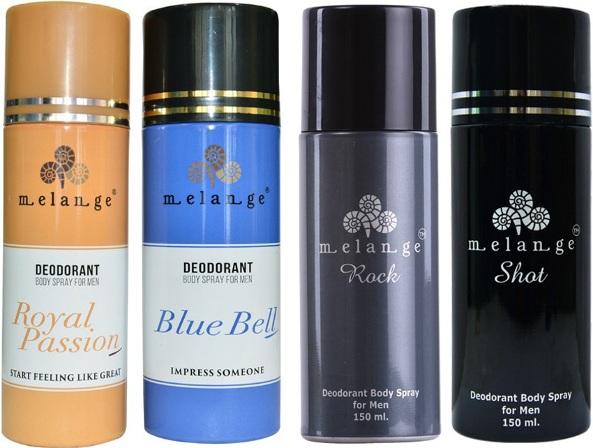MELANGE ROCK SHOT BLUE BELL ROYAL PASSION Deodorant Spray For Men Price in India Buy MELANGE ROCK SHOT BLUE BELL ROYAL PASSION Deodorant Spray For Men Online In India