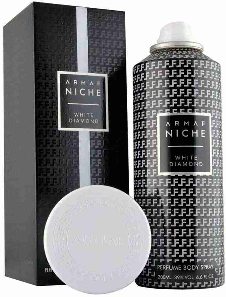 ARMAF Niche White Diamond Deodorant Spray For Men Price in India Buy ARMAF Niche White Diamond Deodorant Spray For Men Online In India Reviews Ratings Flipkart