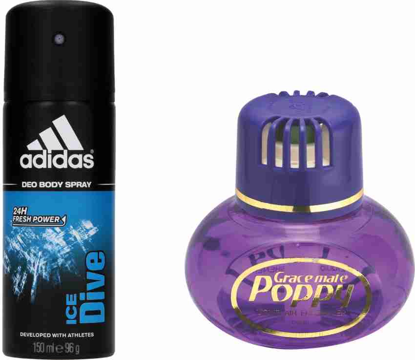 ADIDAS Ice Dive Deo Poppy Car Air Freshener Lavender Free Deodorant Spray For Men Women Price in India Buy ADIDAS Ice Dive Deo Poppy Car Air Freshener
