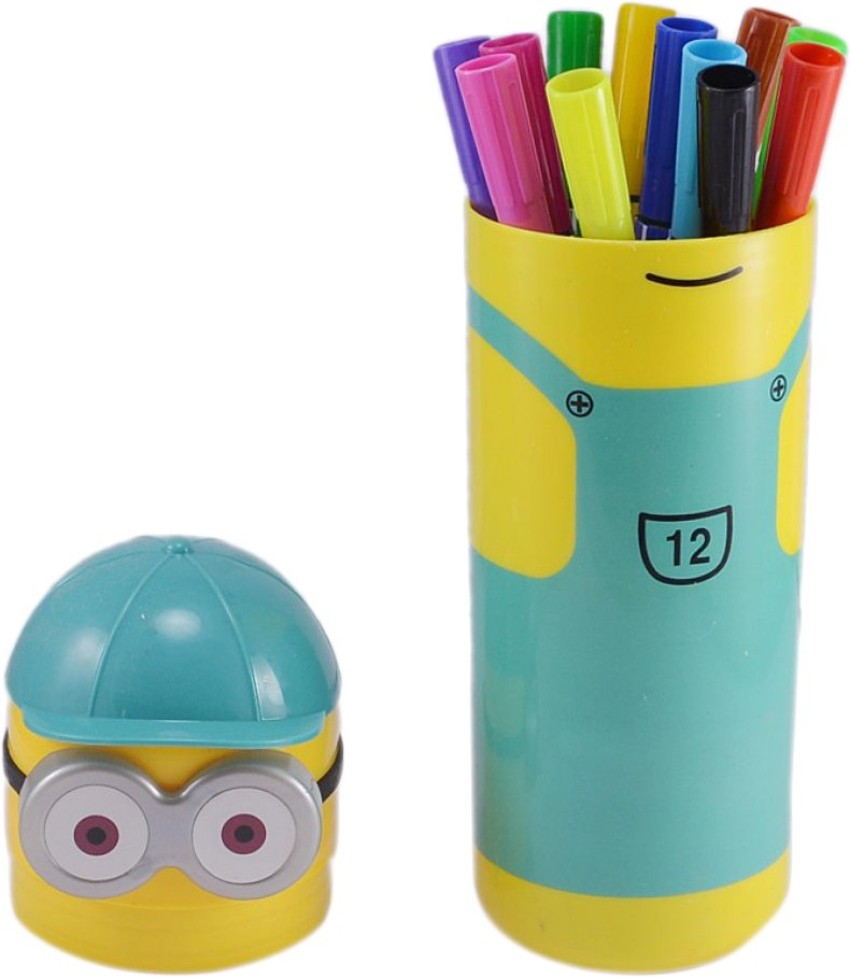 Sketch Pen Holder Box for Kids Girls and Boys Birthday Return Gift Set of  12 Multicolor Sketch Pens