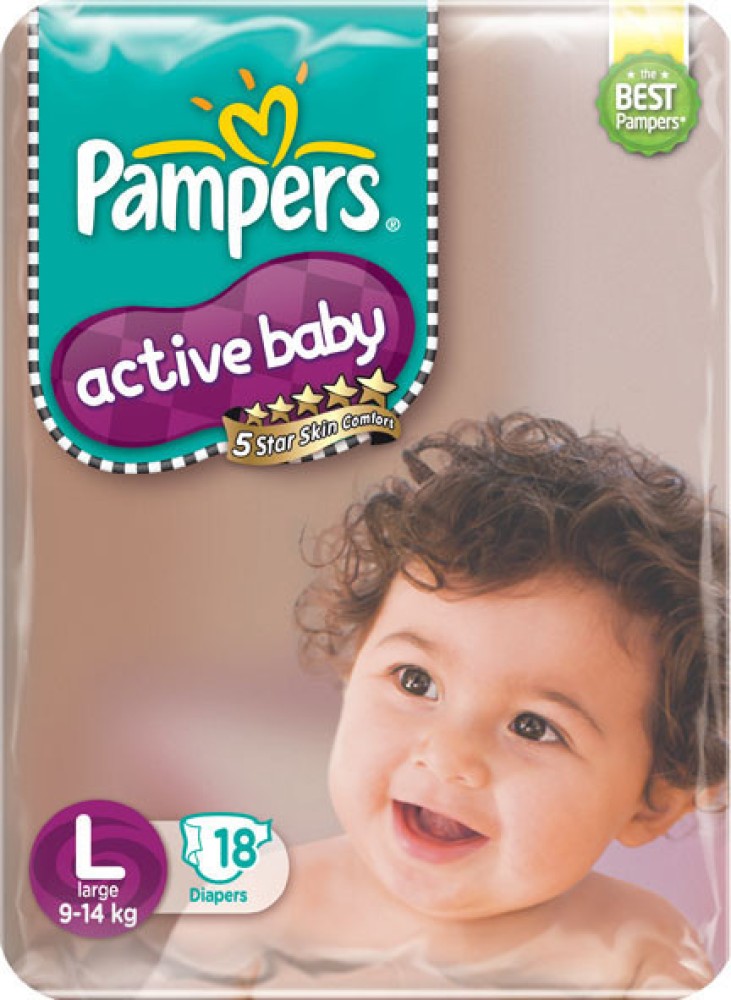 Pampers active best sale baby large