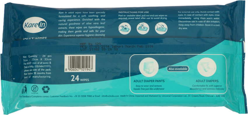 Adult sales diaper wipes
