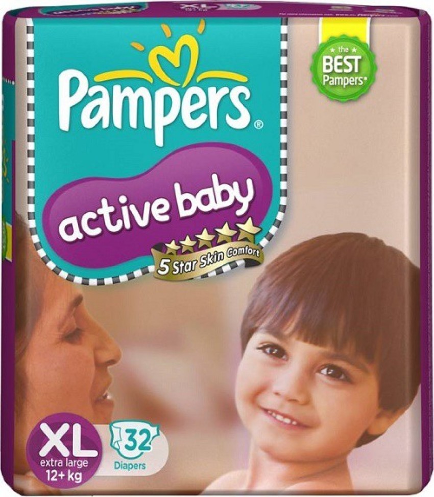 Pampers active best sale baby large flipkart