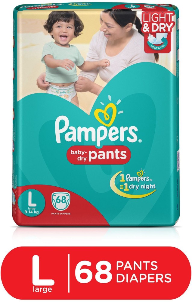 Buy Pampers Diapers Pants Large Size New 64S Pack Online At Best Price of  Rs 91350  bigbasket