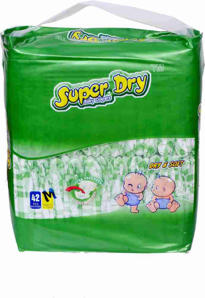 Superdry Baby Diapers M - M - Buy 1 Superdry Top Sheet Materials, Non-Wovwn  Fabric ; Absorbent layer-Fluff Pulp; Tissue and Super Absorbent Polymer;  Back Sheer - Ployfhylene; elastic Filament Disposable Diapers