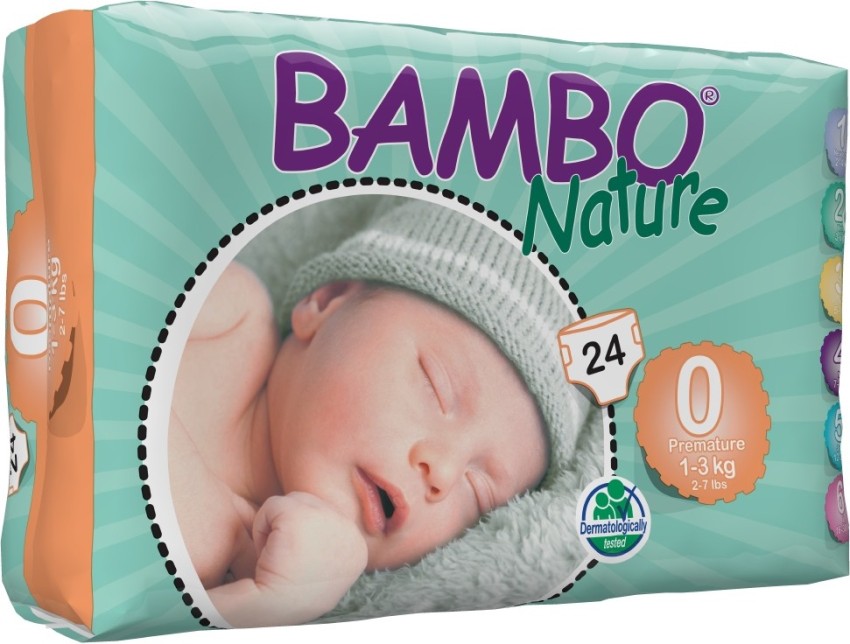 Bambo Nature Premature 1-3 kg, 24 Count - New Born - Buy 24 Bambo Nature  Disposable Diapers for babies weighing < 3 Kg