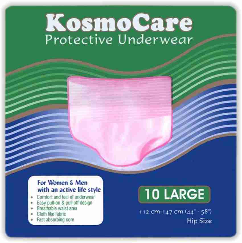 KosmoCare Disposable Protective Underwear-Size 44 To 58 Inches Adult  Diapers - L - Buy 10 KosmoCare Adult Diapers for babies weighing < 100 Kg