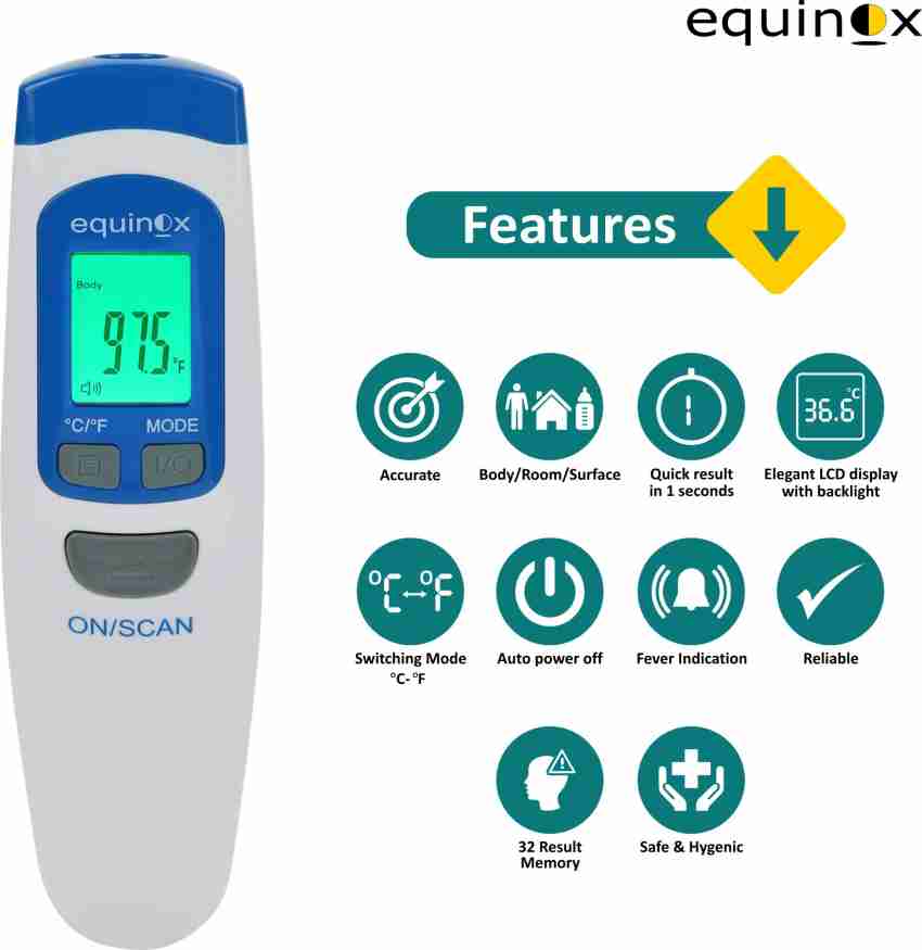 Equinox digital thermometer non deals contact infrared forehead