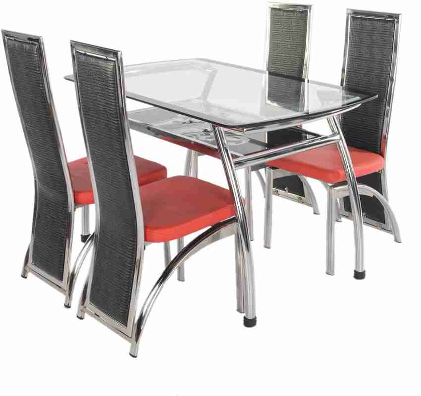 Steel 4 seater dining table discount