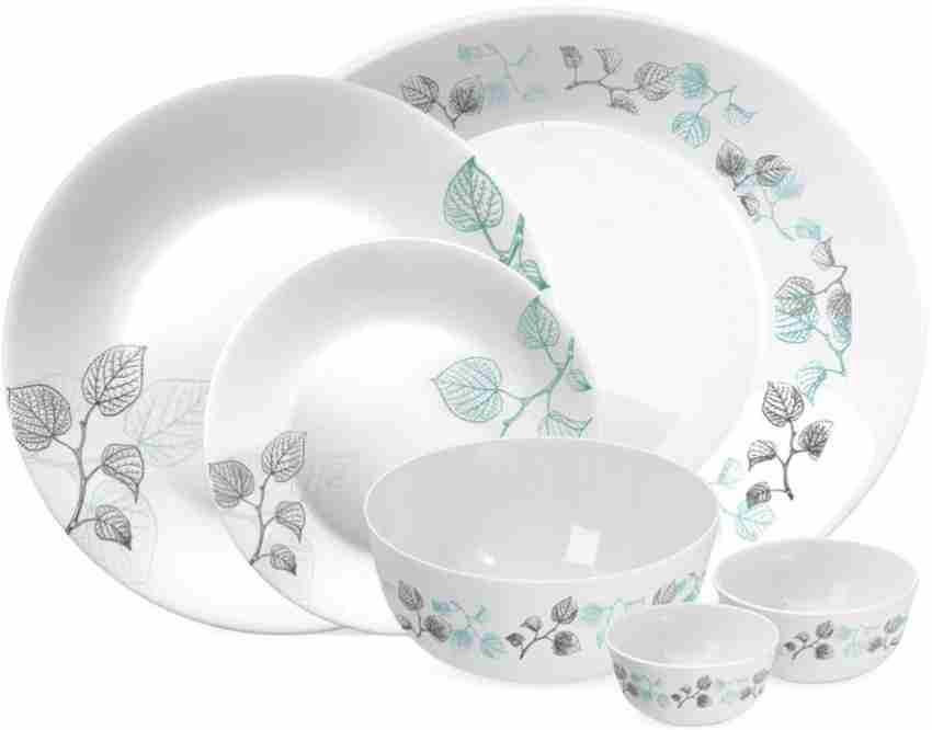 TREO Pack of 27 Glass Bormioli Autumn Leaf Foliage Dinner Set