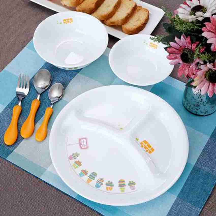 CORELLE Pack of 6 Glass Kids Collection Cup Cakes Dinner Set Price