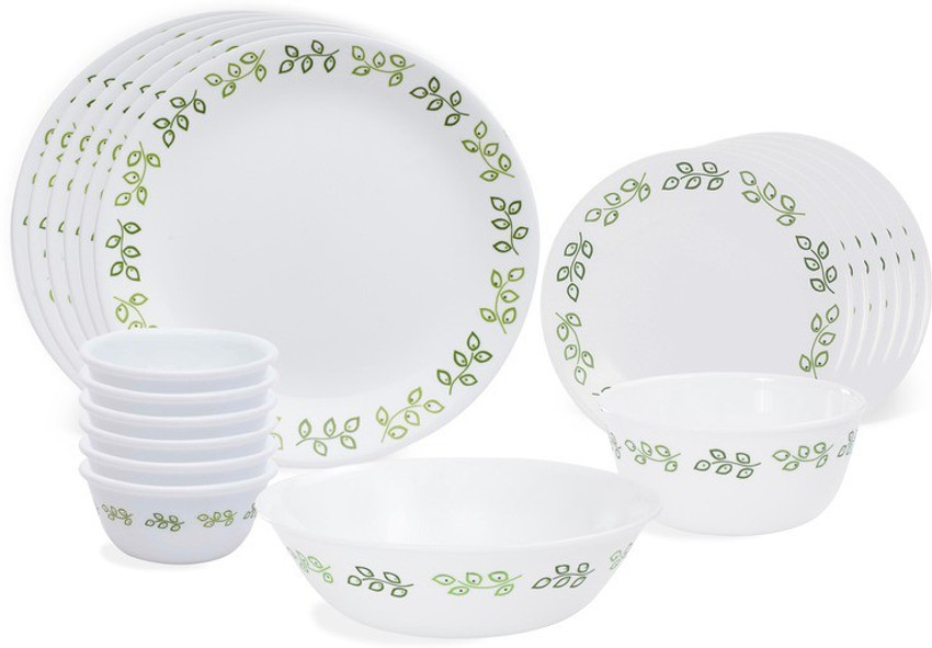 CORELLE Pack of 20 Glass Neo Leaf Dinner Set Price in India Buy