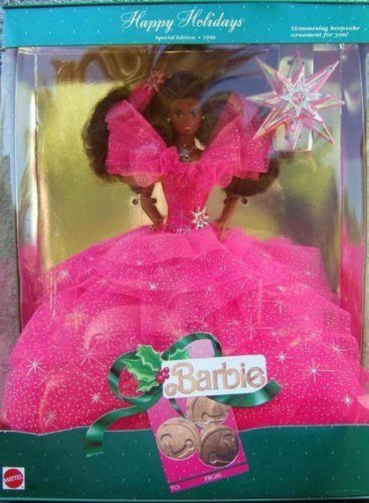 MATTEL Happy Holidays Special Edition 1990 African American Barbie