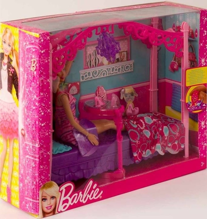 BARBIE Glam Bedroom - Glam Bedroom . Buy Barbie toys in India. shop for  BARBIE products in India. Toys for 3 - 7 Years Kids.