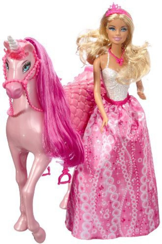 barbie princess doll and regal unicorn