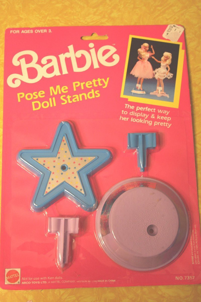 MATTEL Pose Me Pretty Doll Stands Pink Purple Pose Me Pretty