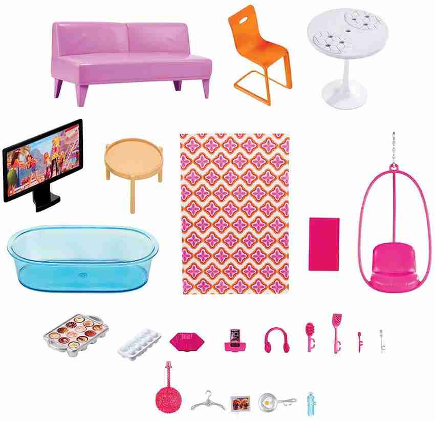 Barbie doll house best sale accessories