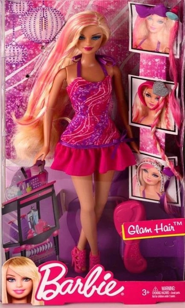 Barbie glam cheap hair