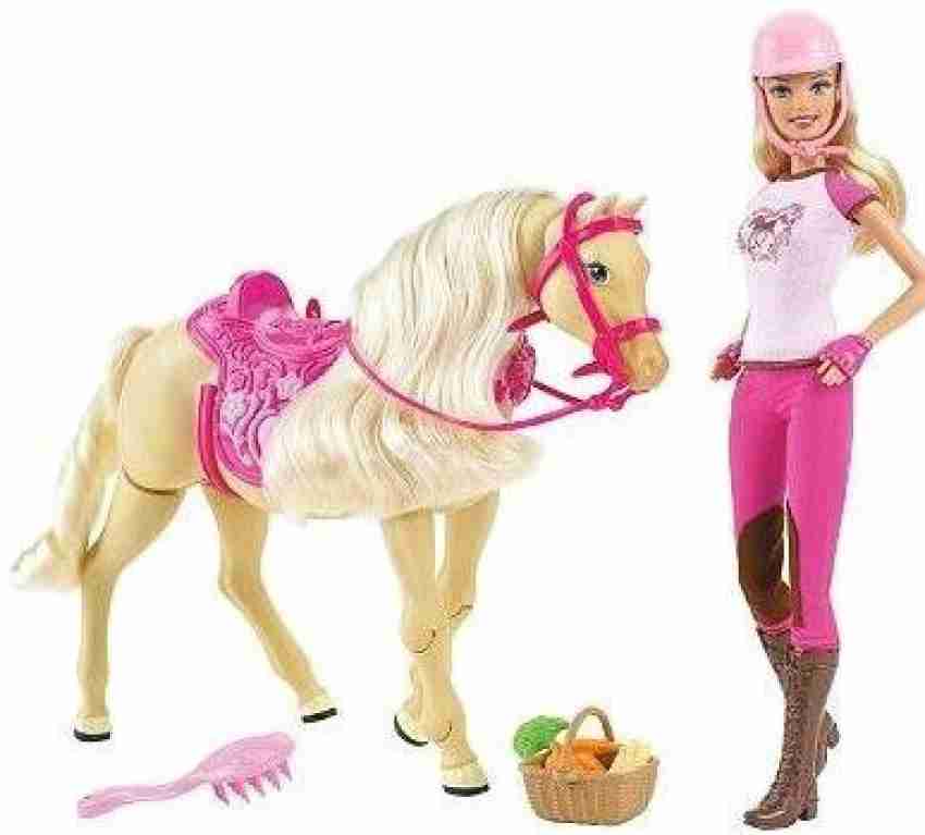 Barbie with cheap walking horse