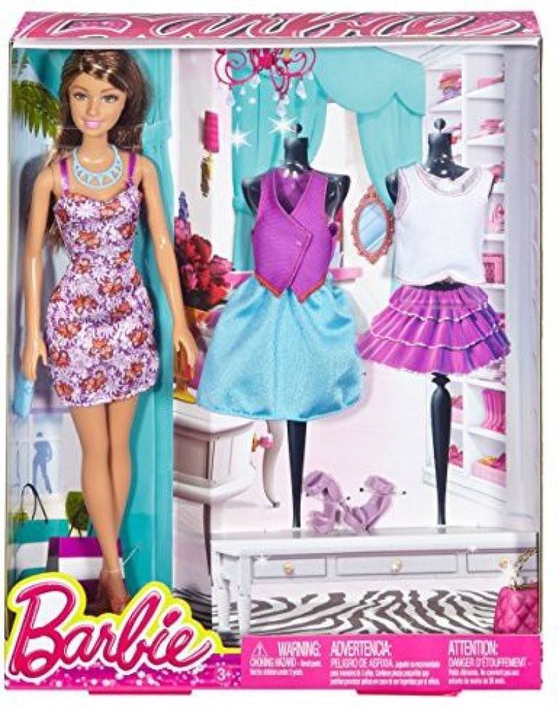 Barbie doll and on sale fashion gift set