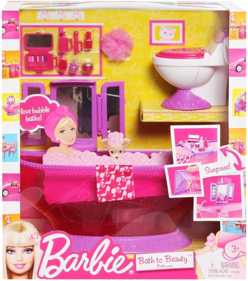 barbie bath to beauty bathroom set