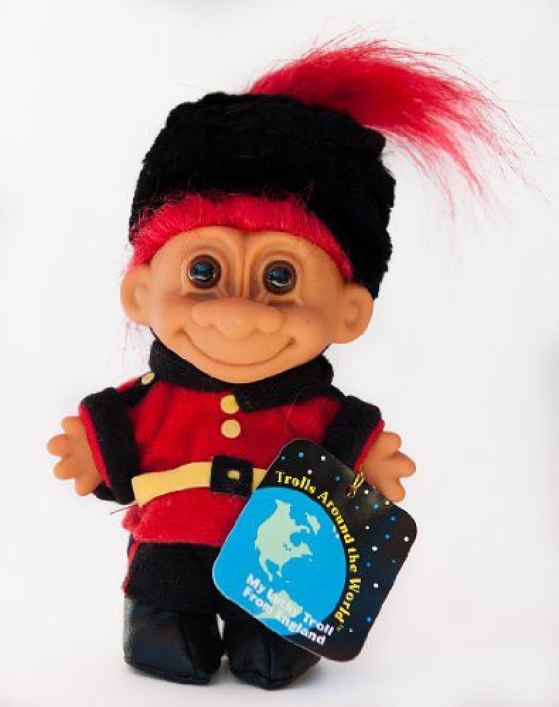 Russ Berrie My Lucky Troll From England Red Hair - My Lucky Troll