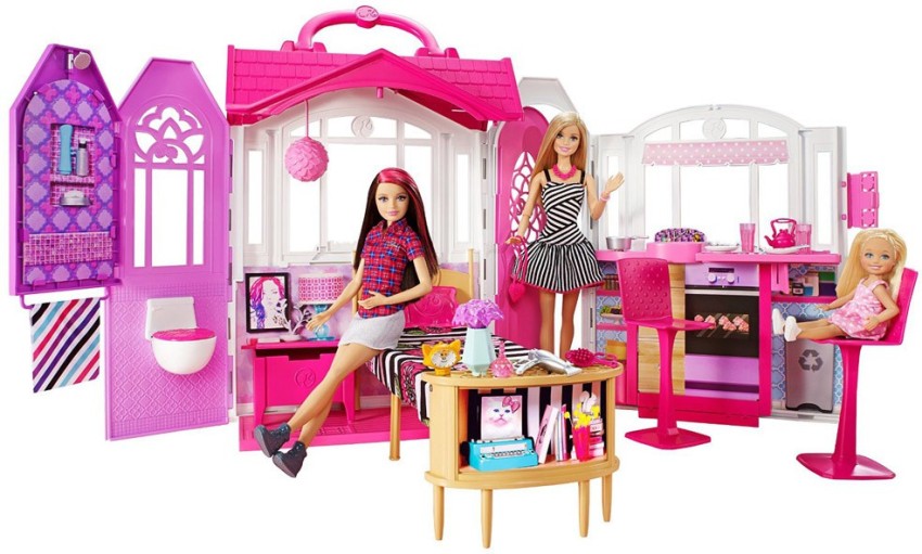 Barbie doll house set hot sale flipkart