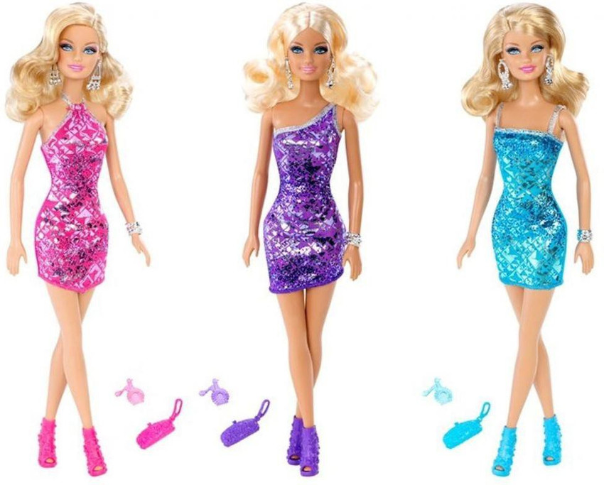 BARBIE Mattel Barbie Glittery Doll Assortment T7580 Mattel