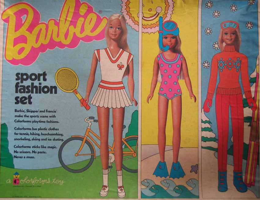BARBIE Colorforms Sport Fashion Set Colorforms Sport Fashion Set