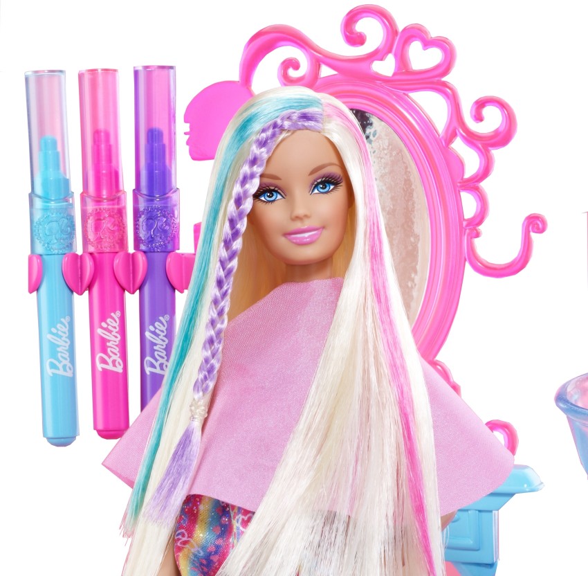 barbie hairtastic colour and wash salon