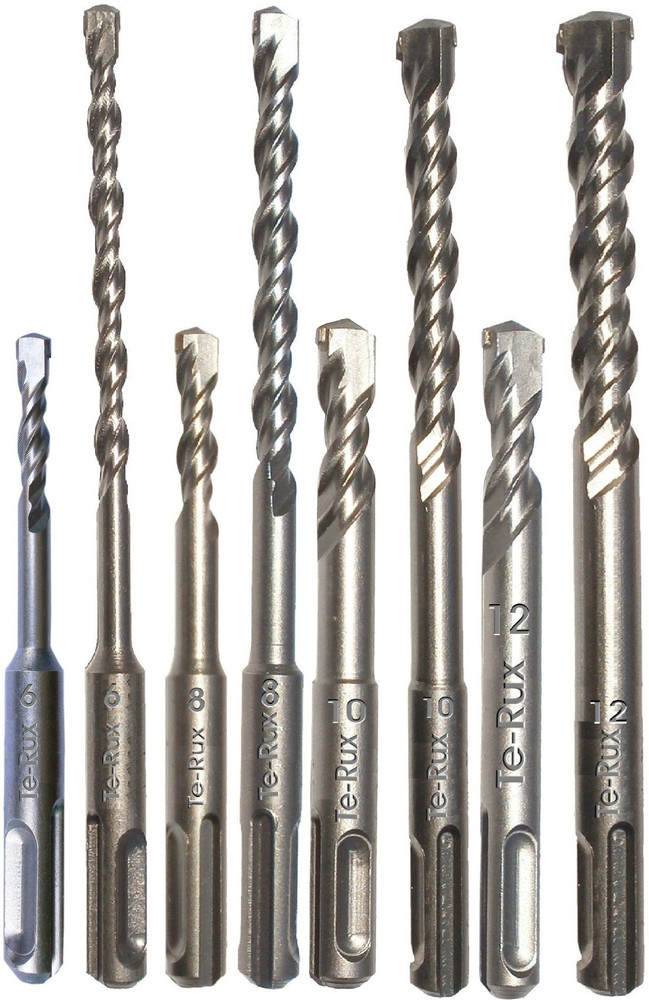 Te Rux SDS Plus Hammer Drill Bit Set Suitable for most Masonary Electrical Plumping works 8pieces Professional Quality Price in India Buy Te Rux SDS Plus Hammer Drill Bit Set Suitable for