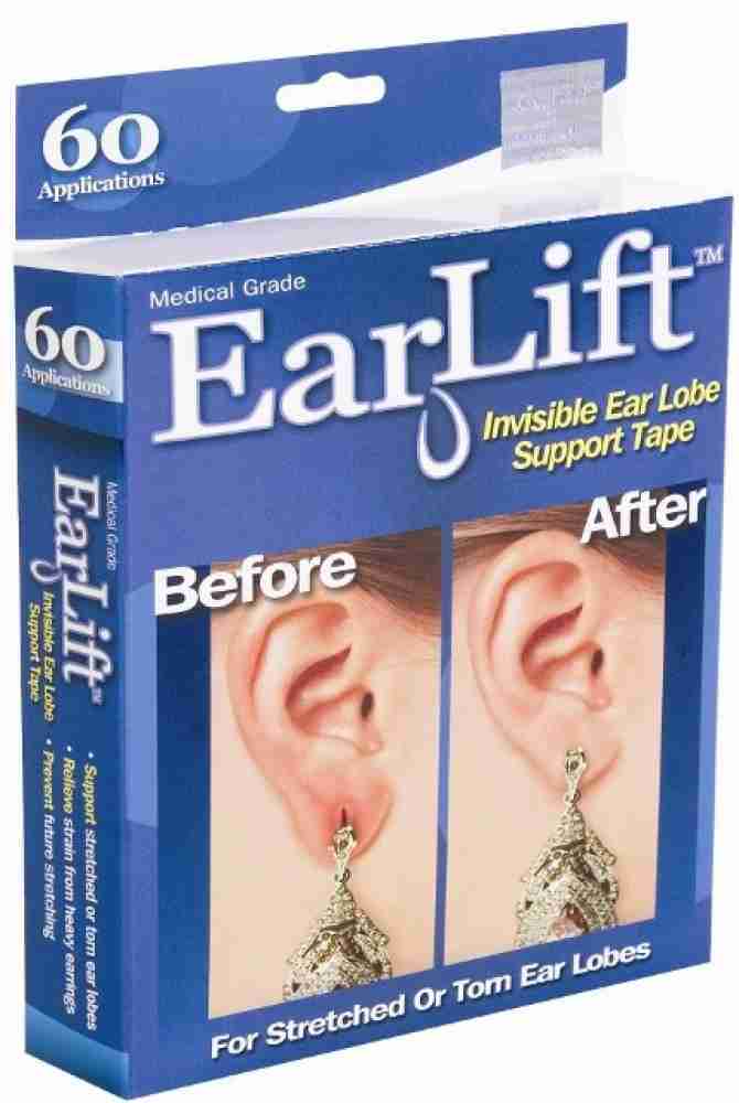 Invisible Earring Ear Lobe Support Waterproof Patches Stretched Tape, 4  Pack