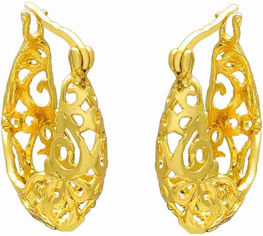 Basket design on sale gold earrings
