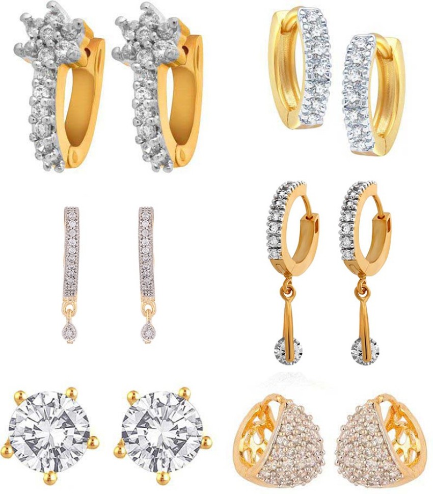 Buy Karatcart Rose Gold Plated American Diamond Studded Jhumki Earrings at  Amazonin