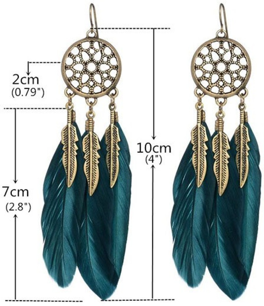 Feather earrings deals online flipkart