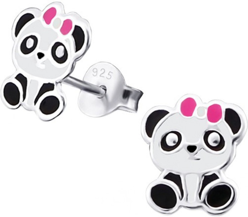 Sterling Silver Panda Earrings In A Gift Tin By Treehouse Jewellery   notonthehighstreetcom
