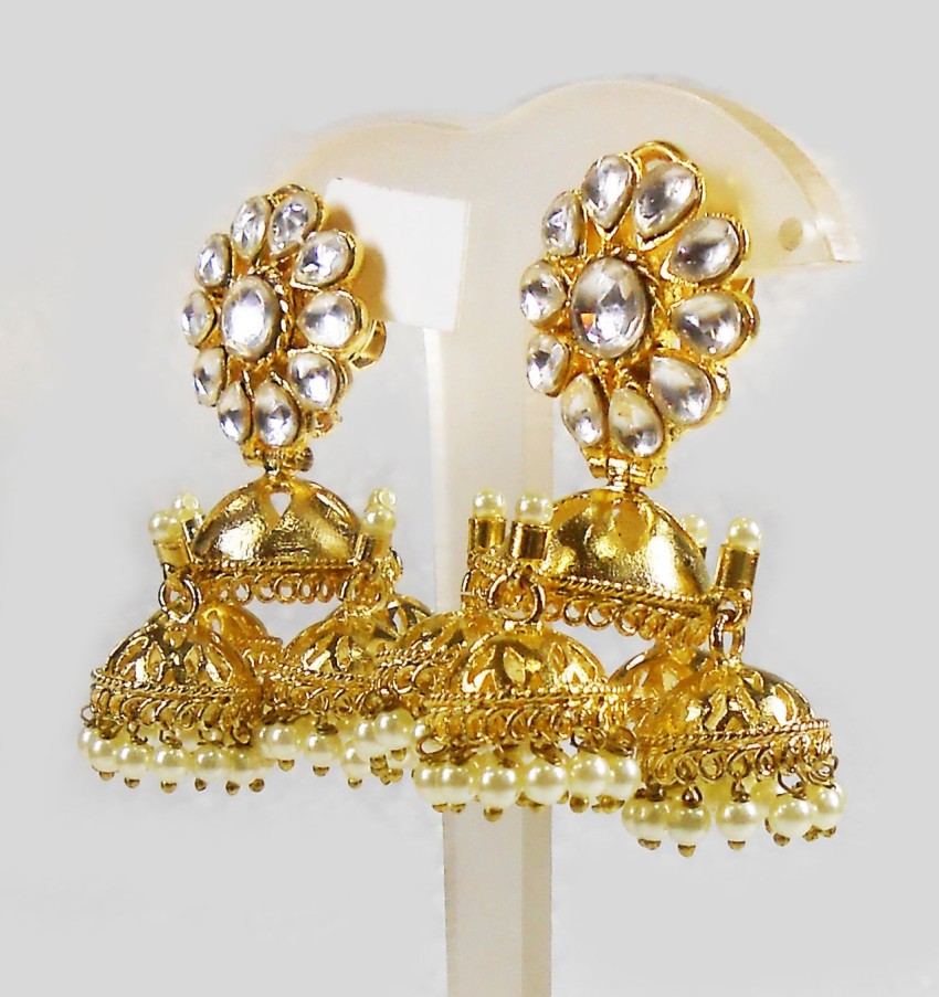 New gold jhumka deals design 2019