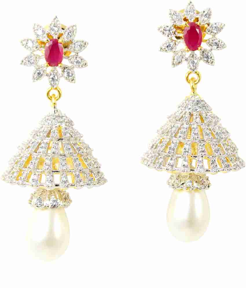 Buy Jewelskaro American Diamond Jhumkas Alloy Flipkart