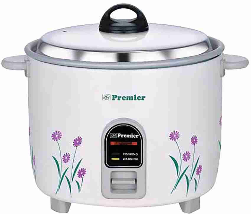 Pigeon joy White 1.8 L Electric Rice Cooker With Steel Lid And Steaming  Feature
