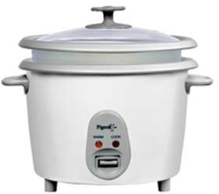 Pigeon Joy Electric Rice Cooker (1.8L,White) with Steaming Feature & SS Lid