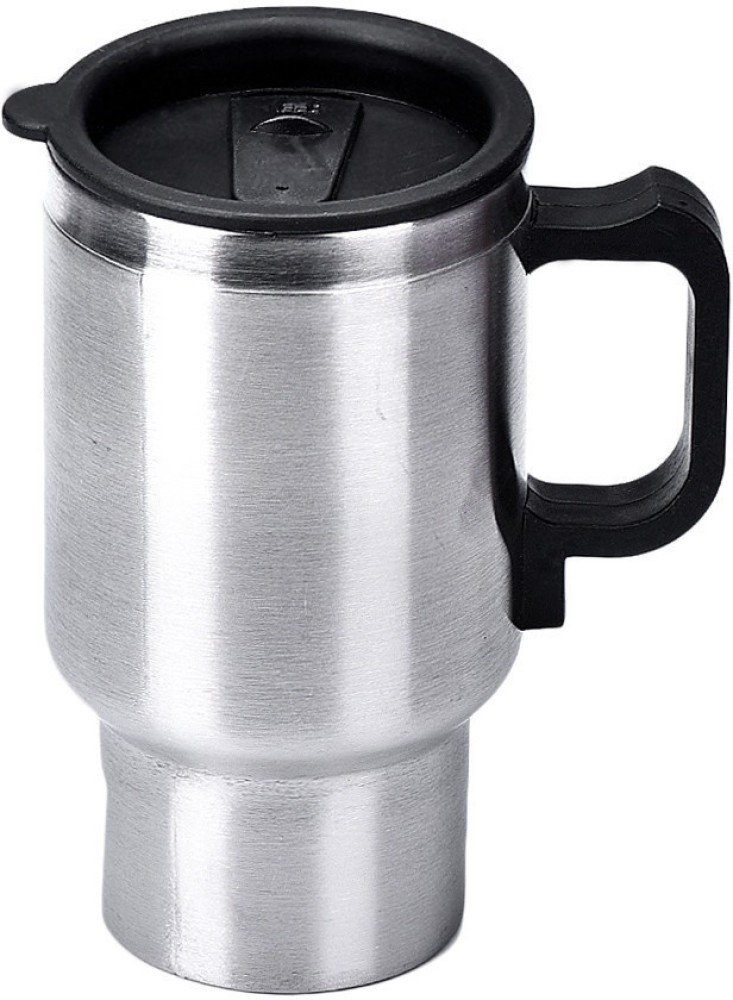 Mug chauffant de voiture portable, 350ml Travel Kettle, 304 Stainless Steel  Liner Car Heated Mug, 40~100℃ Adjustable, 12V 80W Fast Boiling Bottle