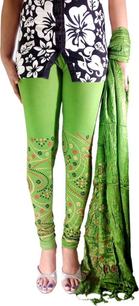 Dark Green Leggings And Dupatta Designs